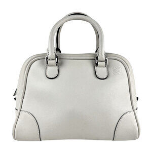 LOEWE handbag shoulder bag white leather